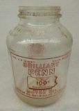 Johnson Brilliant Penn Wartime Quart Oil Bottle