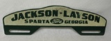 Ford Jackson Layson Sparta, Georgia License Plate Topper