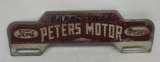 Peters Motors Ford Mercury Barnesville License Plate Topper
