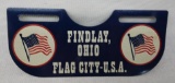 Findlay Ohio Flag City USA License Plate Topper