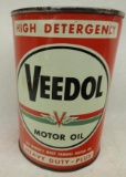 Veedol Motor Oil (teal stripe) Quart Oil Can