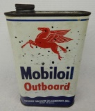 Mobil Outboard Flat Quart Oil Can