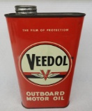 Veedol Outboard Oil Flat Imperial Quart Can