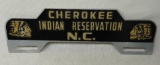 Cherokee indian Reservation N.C. License Plate Topper