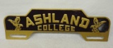 Ashland College License Plate Topper