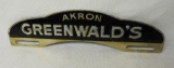 Greenwald's Akron License Plate Topper