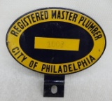 Master Plumber Philadelphia License Plate Topper