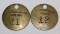 Group of 2 Packard Motor Car Co Asset Identification Tags