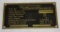 Studebaker Motor Car Co for US Army Serial Data Tag
