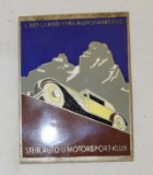 1932 German Bergland Anniversary Trip Motor Sport Club Medallion Rally Badge