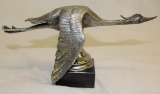 Flying Stork Wings Down 1930's Radiator Mascot Hood Ornament