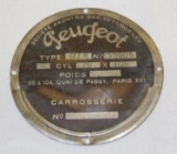 Peugeot Automobile Co Data Tag Emblem