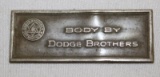 Dodge Bros Motor Car Co Body Tag Emblem