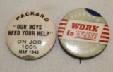 Pair of Packard Motor Car Co WW2 Pins