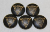Group of 5 Packard Motor Car Co Button Covers
