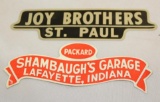Pair of Packard Motor Car Co Dealership Stickers Joy Bros