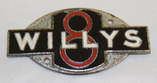 Willys 8 Motor Car Co Radiator Emblem Badge