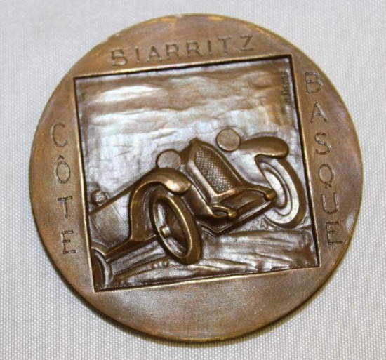 French Biarritz Racing Medallion Rally Badge