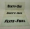 (Phillips) Sixty Six and Flite Fuel Gas Pump Ad Glass