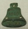 California 1918 Bell Shape License Plate Tag