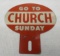 Go to Church Sunday License Plate Topper