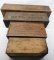 Group of Four Early Wooden Tire Tube Boxes