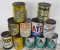 Group of 9 Quart Cans