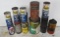 Large Group Lot of Assorted Oil Cans and Tins