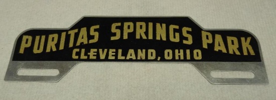 Puritas Springs Park License Plate Topper