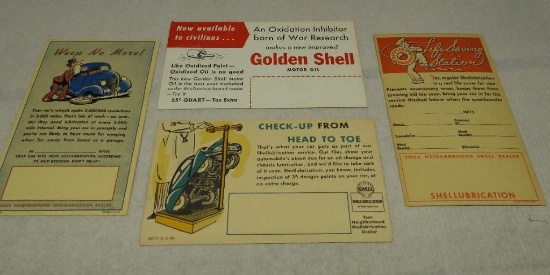 Group of Four Shell Service Postcards