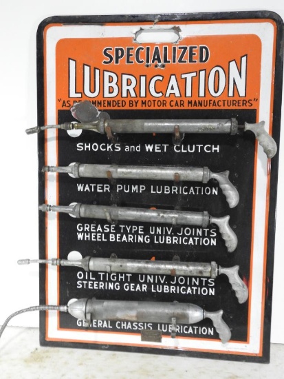 Specialized Lubrication (Black) Grease Gun Rack Sign
