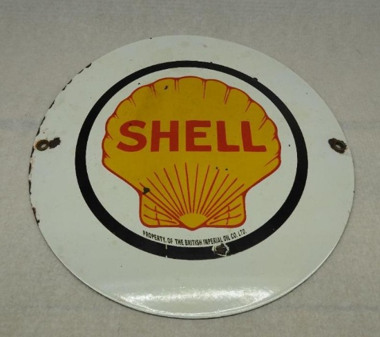 Shell British Imperial Oil Co Porcelain Sign