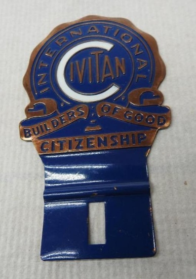Civitan International License Plate Topper