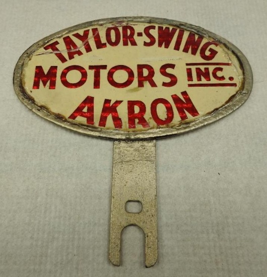 Taylor Swing Motors Akron License Plate Topper