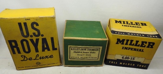 Group of Three Tire Tube Boxes