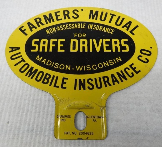 Farmer's Mutual License Plate Topper