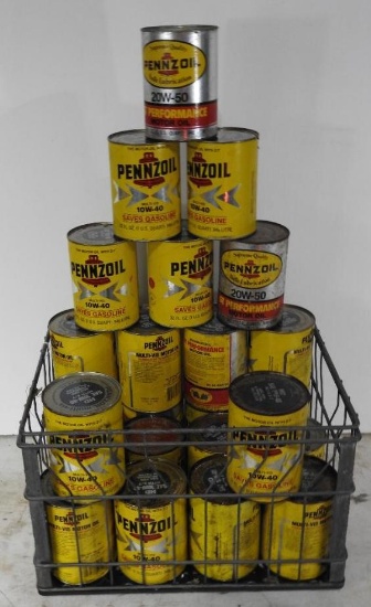 Group of 24 Pennzoil Composite Quart Cans