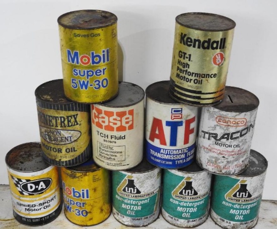 Group of 9 Quart Cans