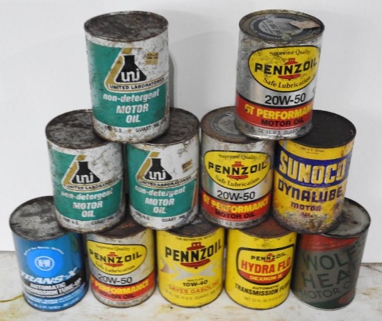 Group of 11 Quart Cans