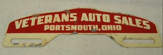 Veterans Auto Sales License Plate Topper