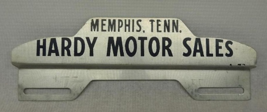 Hardy Motor Sales Memphis, Tenn License Plate Topper