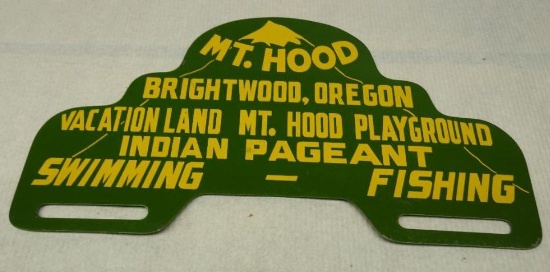 Mt Hood Oregon License Plate Topper