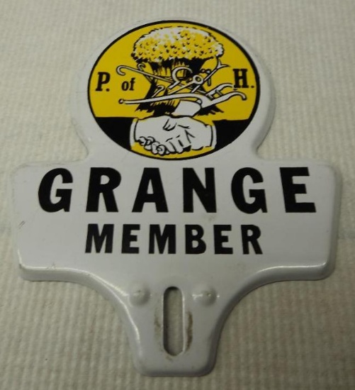 Grange Member License Plate Topper