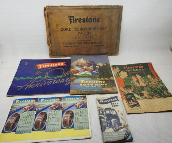 Group of Firestone Tire Books and Items
