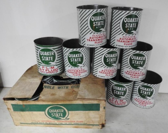 Group of 14 Quaker State Gallon ATF Cans