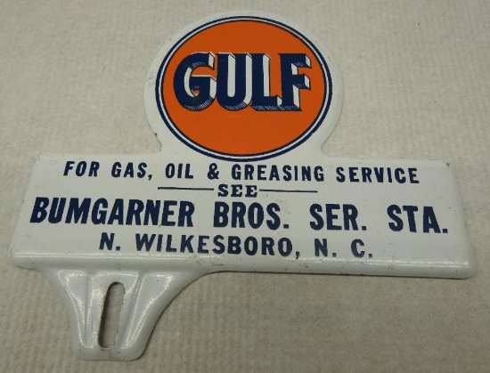 Gulf License Plate Topper