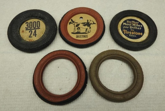 Group of Five Small Firestone Sample Tires