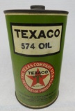 Texaco 574 Oil Quart Can