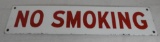 No Smoking Porcelain Sign