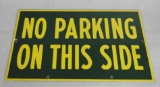 No Parking Porcelain Sign